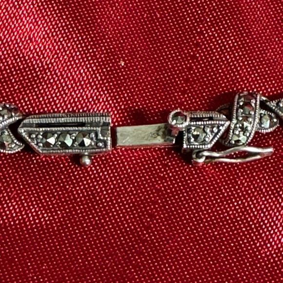 Marcasite Necklace in 925 Sterling Silver EC - Picture 3 of 6